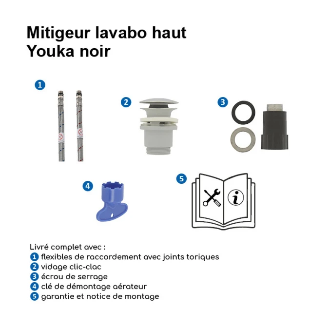 Mitigeur lavabo YOUKA HAUT