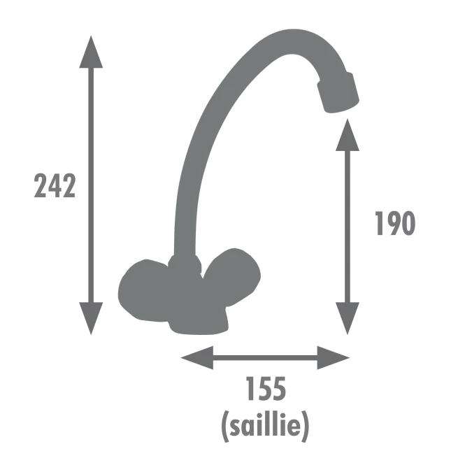 Mélangeur lavabo JASMIN