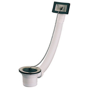 Bonde évier à bouchon avec trop plein