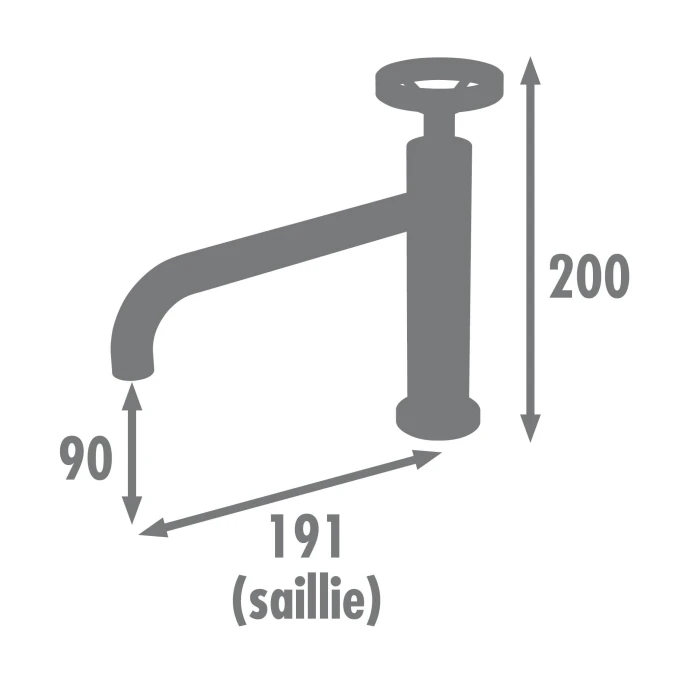 Mitigeur lavabo INDUSTRIEL  à bec fixe
