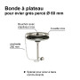 Bonde à plateau, pour évier grès percé - Ø 60 mm
