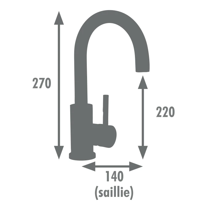 Mitigeur lavabo ILO COURBE SMALL