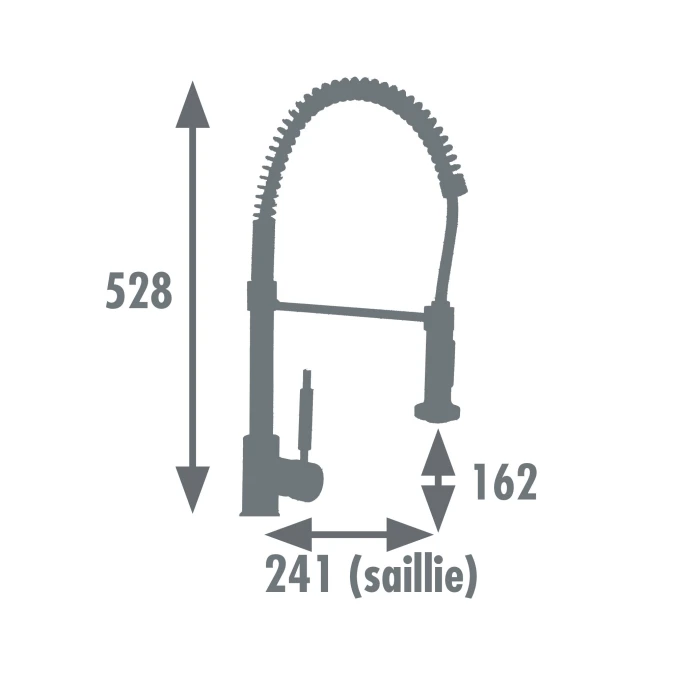 Mitigeur évier douchette- douchette extractible