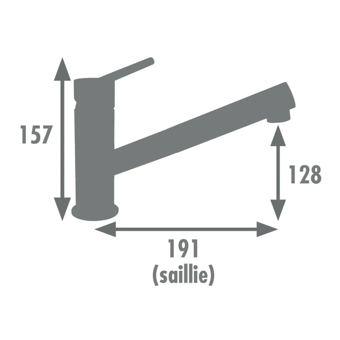 Mitigeur évier FRIBOURG - Fabrication Française - Certifié NF