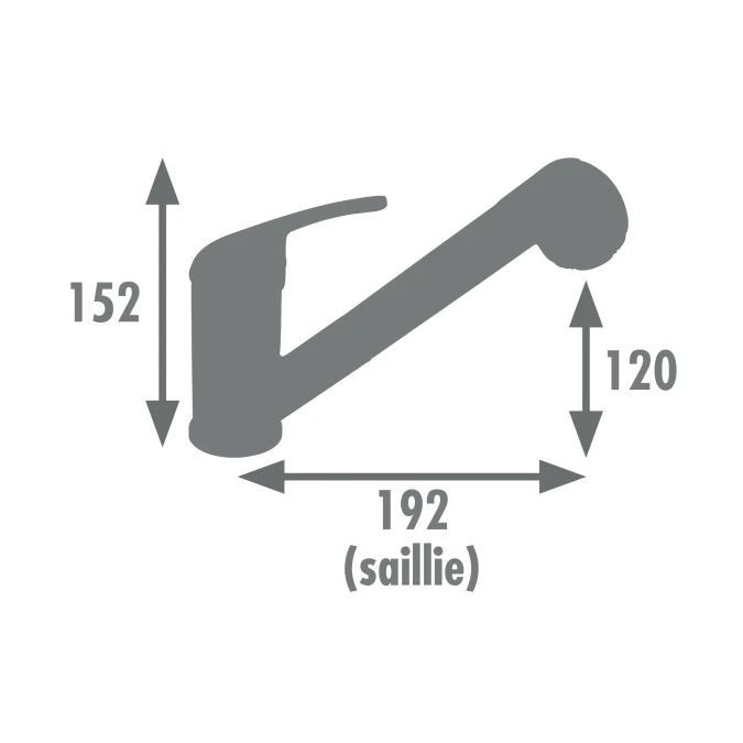 Mitigeur évier BAGO avec douchette extractible - Fabrication Française