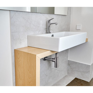 Siphon lavabo apparent réglable