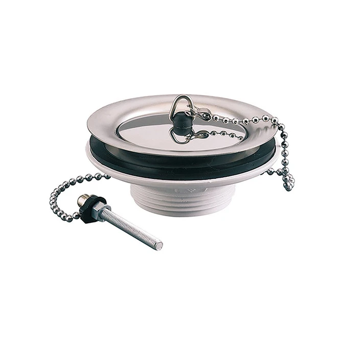 Bonde à bouchon - Sans trop plein, pour évier grès percé - Ø 60 mm - Certifié NF