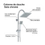 Colonne de douche sans robinetterie SOTO