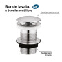 Bonde de lavabo à écoulement libre