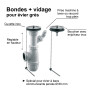 Bonde + vidage pour évier grès 2 bacs - Certifié NF