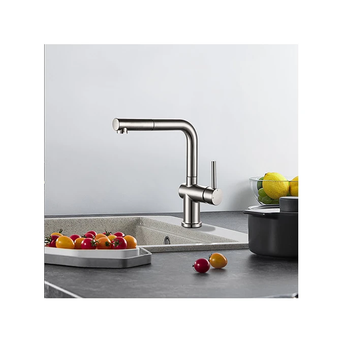 Mitigeur évier CARRÉ avec douchette extractible