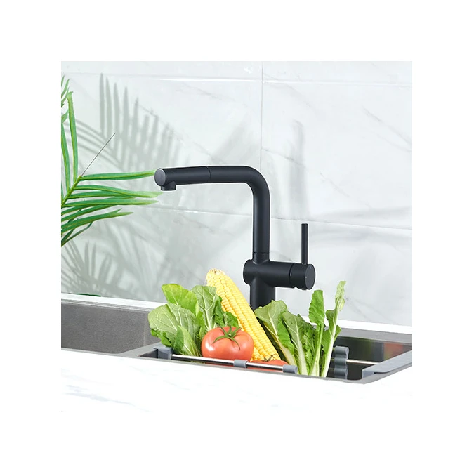 Mitigeur évier CARRÉ avec douchette extractible