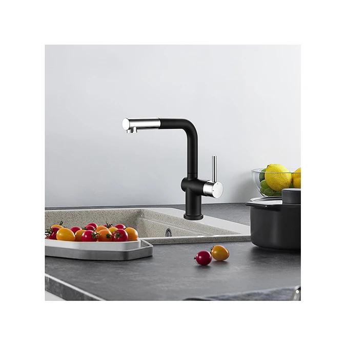Mitigeur évier CARRÉ avec douchette extractible