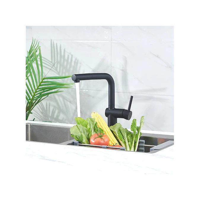 Mitigeur évier CARRÉ avec douchette extractible