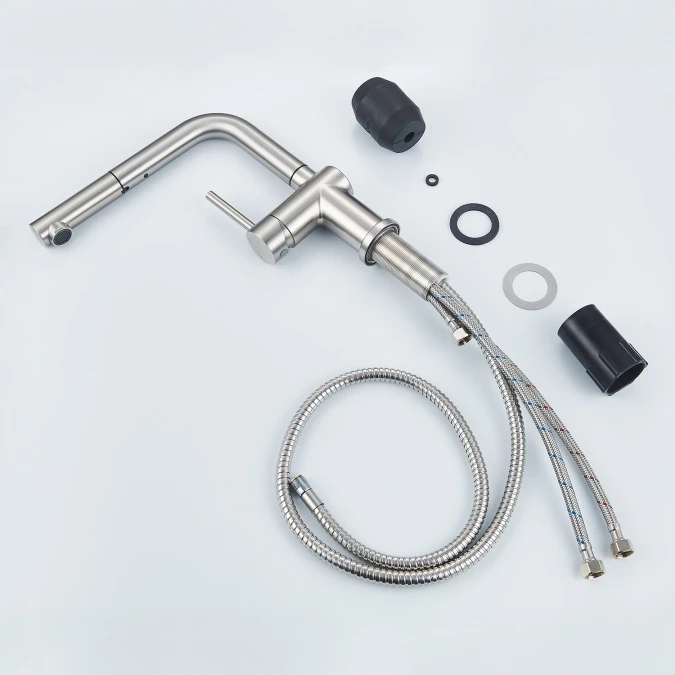 Mitigeur évier CARRÉ avec douchette extractible