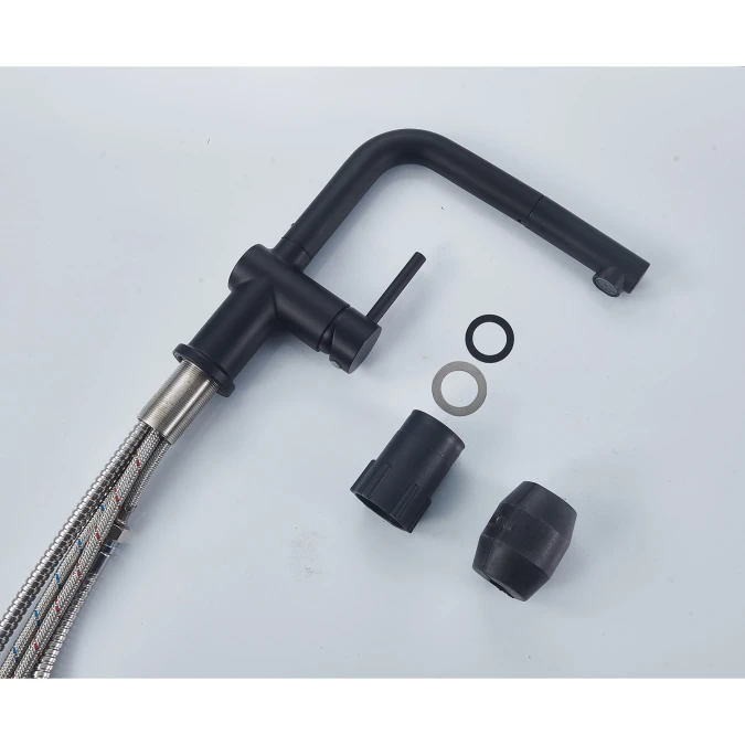 Mitigeur évier CARRÉ avec douchette extractible