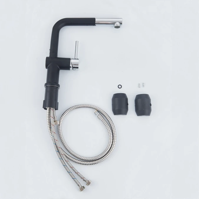 Mitigeur évier CARRÉ avec douchette extractible