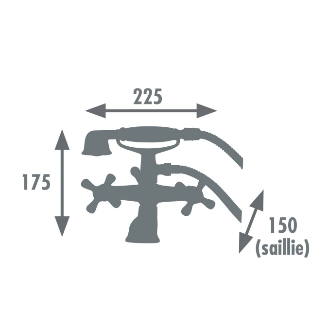 Mélangeur bain douche BEVERLEY