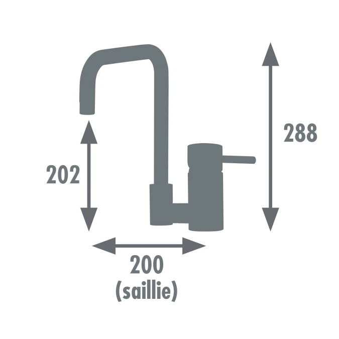 Mitigeur évier ILO 2 RABATTABLE