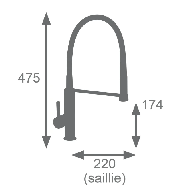 Mitigeur évier SURIA HAUT