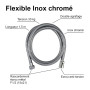 Flexible inox double agrafage anti-torsion 1,50m