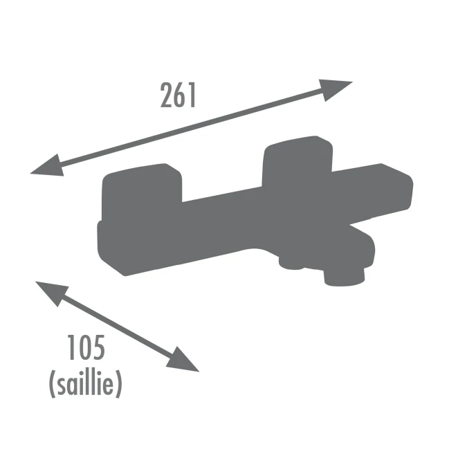 Thermostatique bain douche CARRE