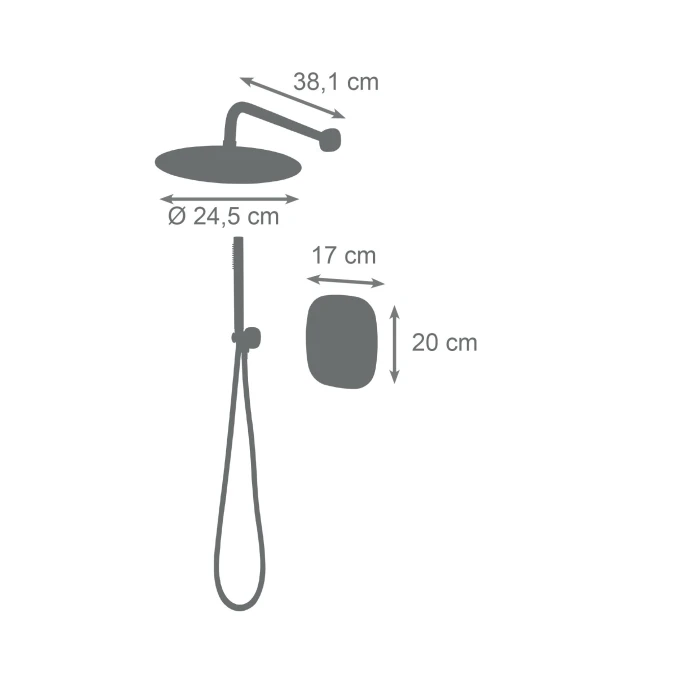 Colonne de douche encastrée thermostatique WALL