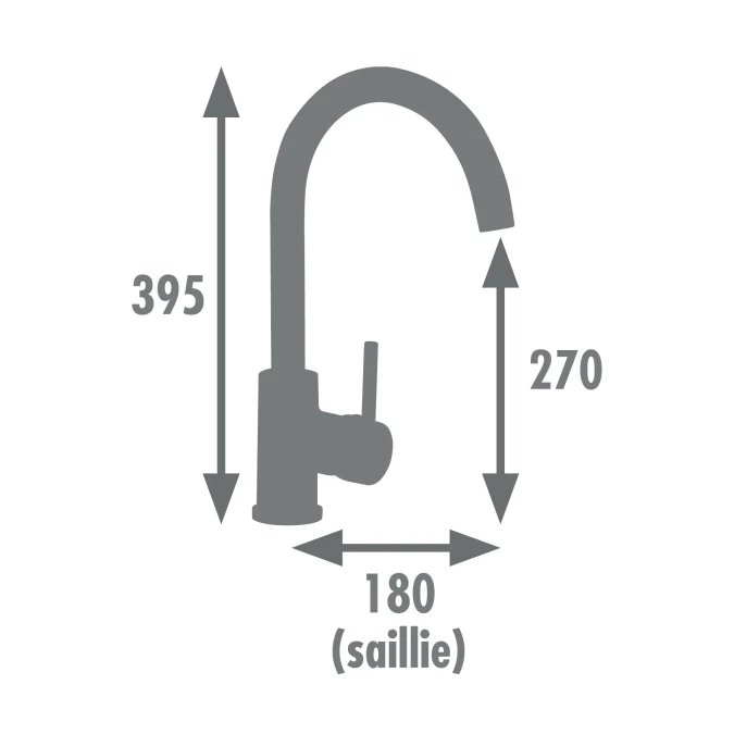 Mitigeur évier à mémoire de forme KOBEN