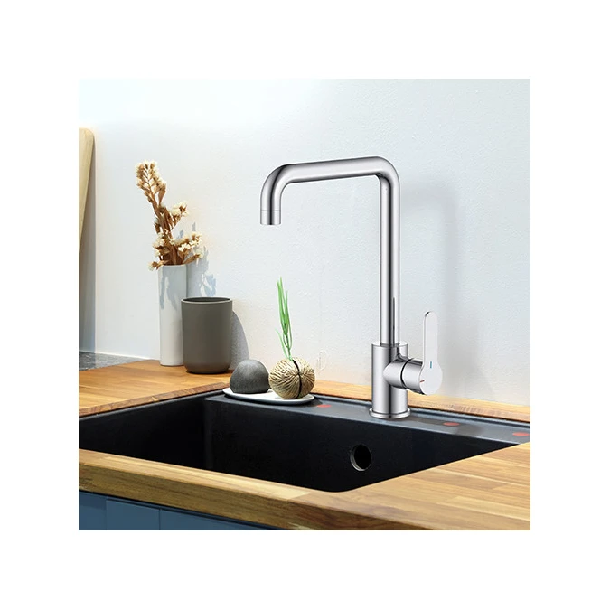 Mitigeur évier Carré GRIBS RAPIDFIX - Fixation par le dessus