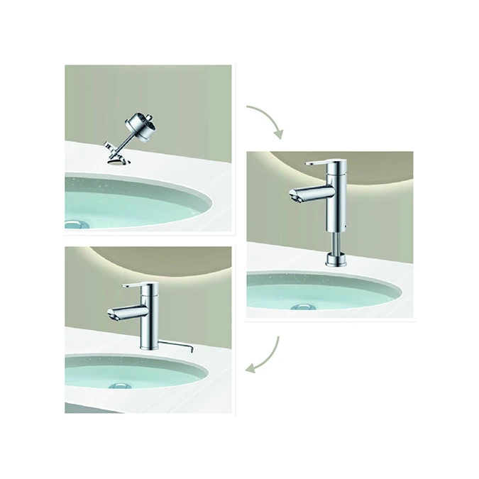 Mitigeur évier Carré GRIBS RAPIDFIX - Fixation par le dessus