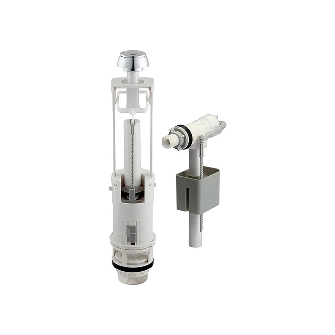 Ensemble mécanisme à bouton poussoir et robinet flotteur