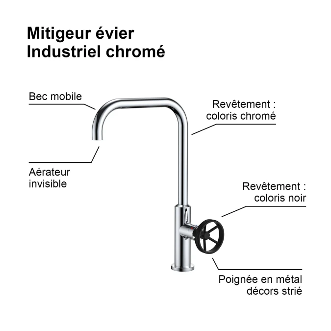 Seconde Chance - Mitigeur Evier INDUSTRIEL