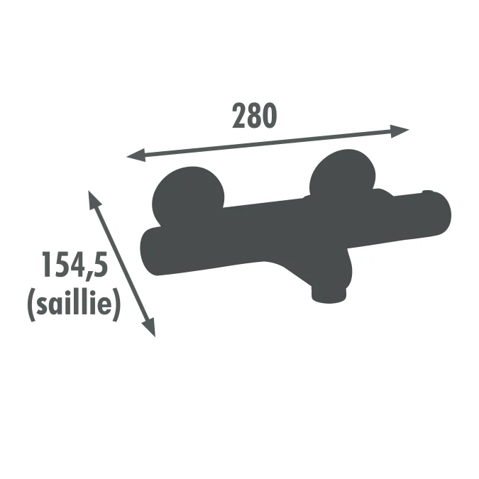 Thermostatique bain-douche VOLGA 2