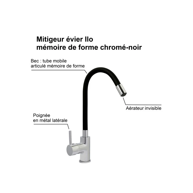 Mitigeur évier ILO MEMOIRE DE FORME