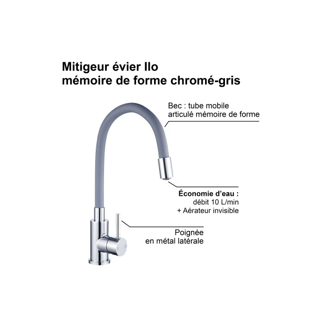 Mitigeur évier ILO MEMOIRE DE FORME