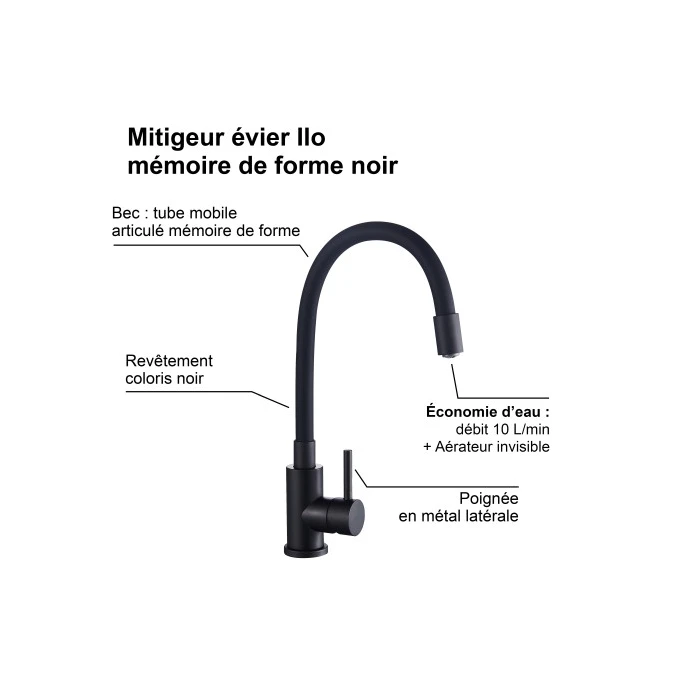 Mitigeur évier ILO MEMOIRE DE FORME