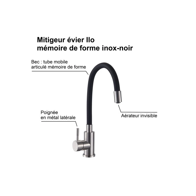 Mitigeur évier ILO MEMOIRE DE FORME