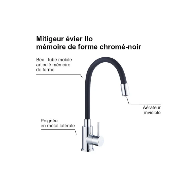 Mitigeur évier ILO MEMOIRE DE FORME