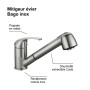 Mitigeur évier BAGO avec douchette extractible