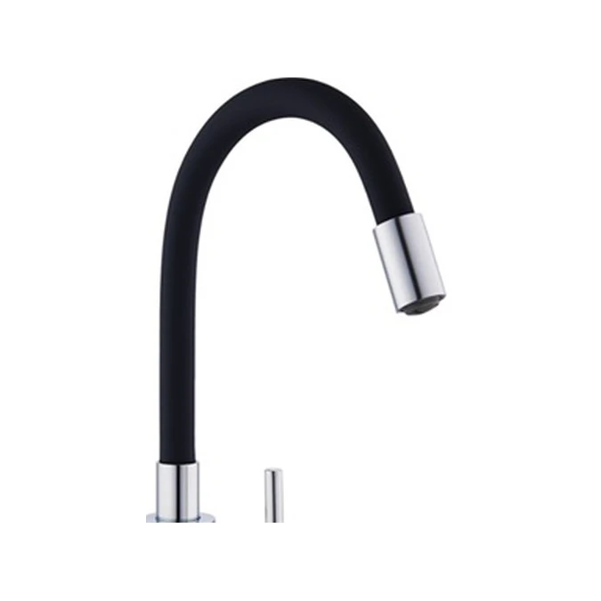 Bec chromé noir lavabo