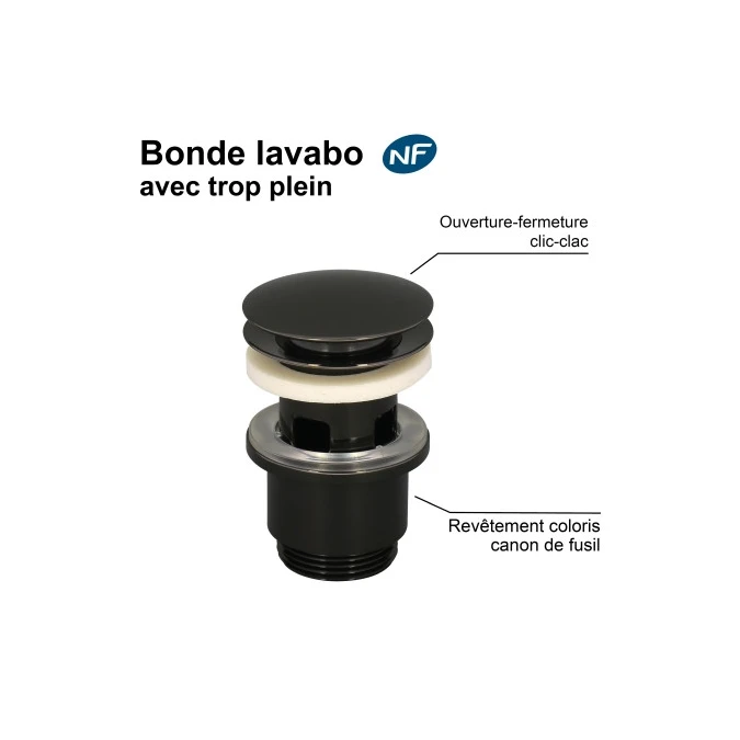 Bonde lavabo clic-clac NF