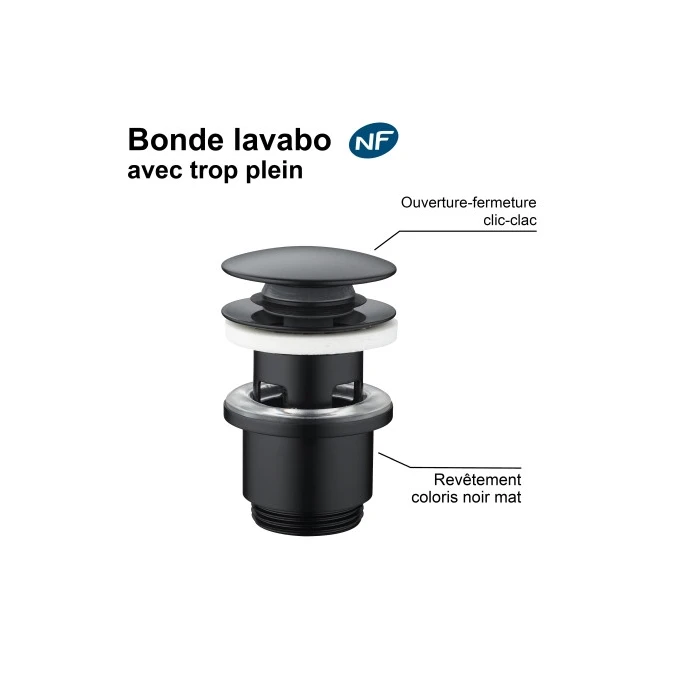 Bonde lavabo clic-clac NF