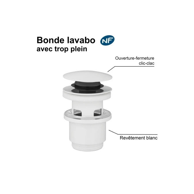 Bonde lavabo clic-clac NF