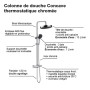 Colonne de douche thermostatique CONCAVE