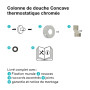 Colonne de douche thermostatique CONCAVE