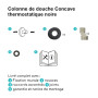 Colonne de douche thermostatique CONCAVE