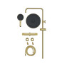 Colonne de douche thermostatique CONCAVE