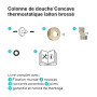 Colonne de douche thermostatique CONCAVE