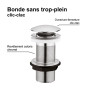 Bonde lavabo clic-clac sans trop plein