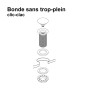 Bonde lavabo clic-clac sans trop plein